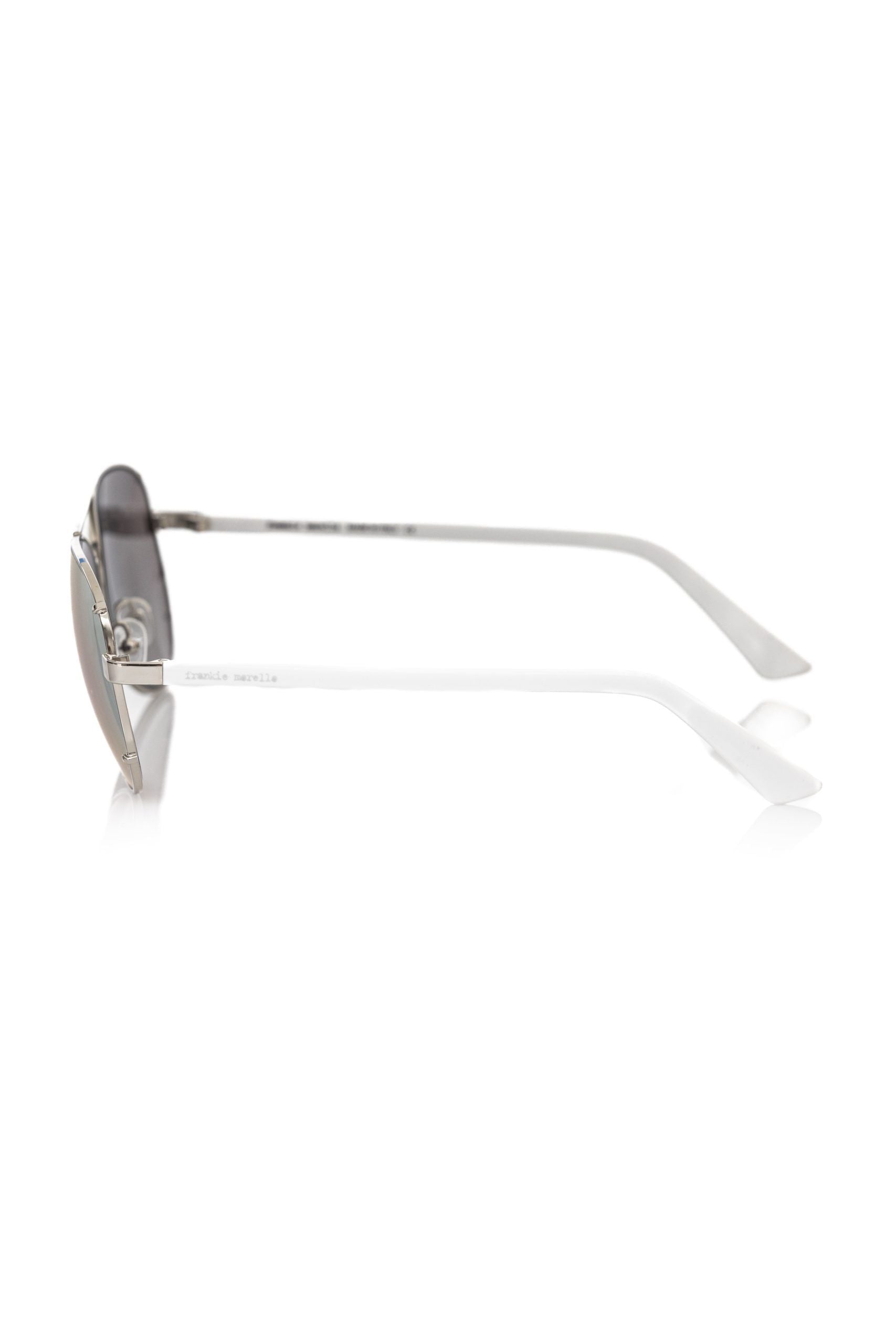 Frankie Morello Silver Metallic Fibre Men Sunglass $457.00 Frankie Morello Luzworld