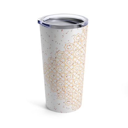 Geometric Pattern: White Tumbler 20oz - Luzworld