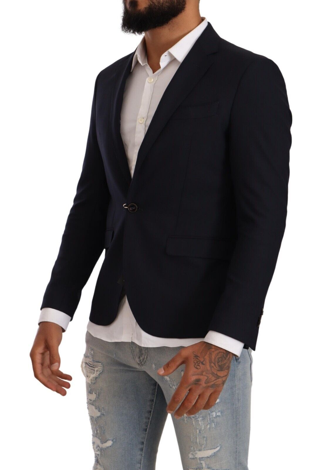 Domenico Tagliente Black Single Breasted One Button Suit Jacket $674.00 Domenico Tagliente Luzworld