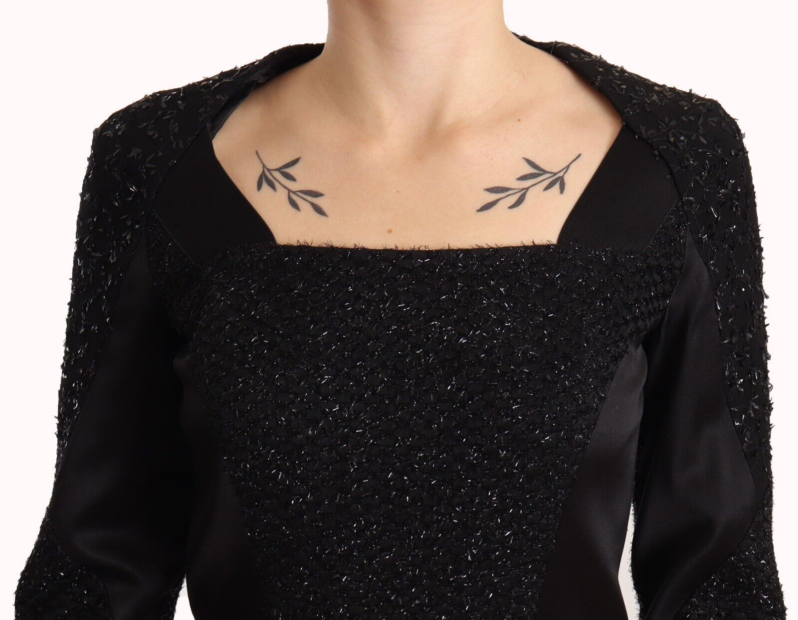 Masha Ma Black Studs Embellished Long Sleeves Sheath Midi Dress $1310.00 Masha Ma Luzworld