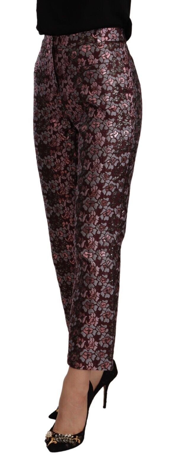House of Holland Multicolor Floral Jacquard Flared Cropped Pants $805.00 House of Holland Luzworld