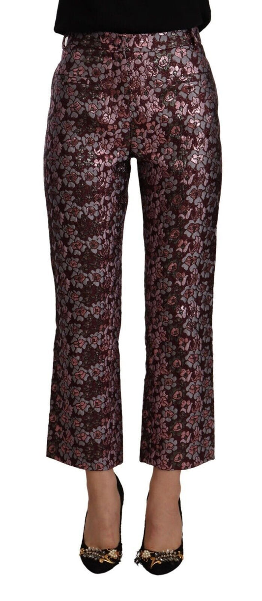 House of Holland Multicolor Floral Jacquard Flared Cropped Pants $805.00 House of Holland Luzworld
