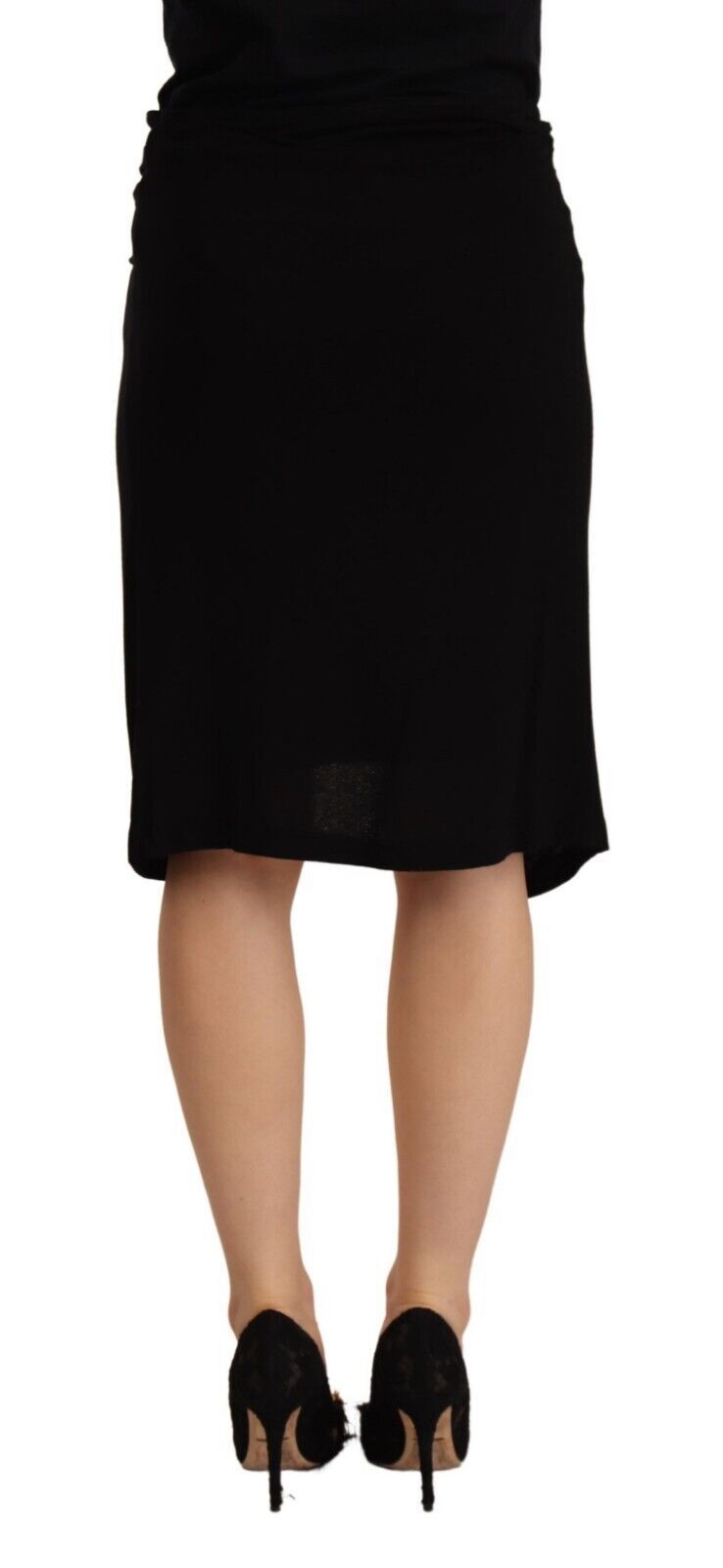 PLEIN SUD Black High Waist Pencil Knee Length Viscose Skirt $878.00 PLEIN SUD Luzworld