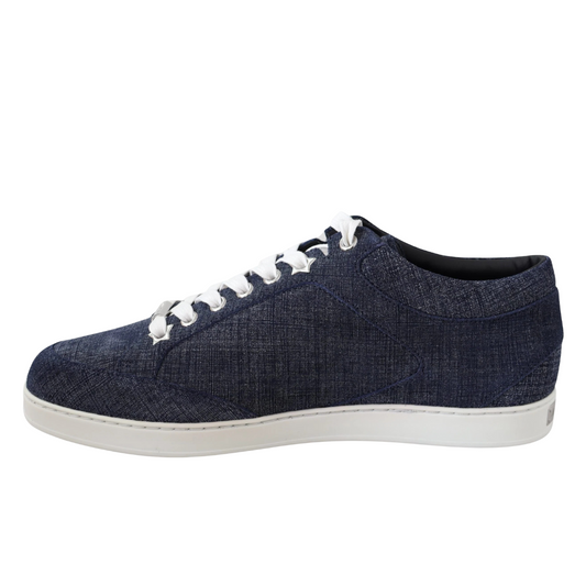 Jimmy Choo Chic Slip-On Blue Denim Suede Sneakers