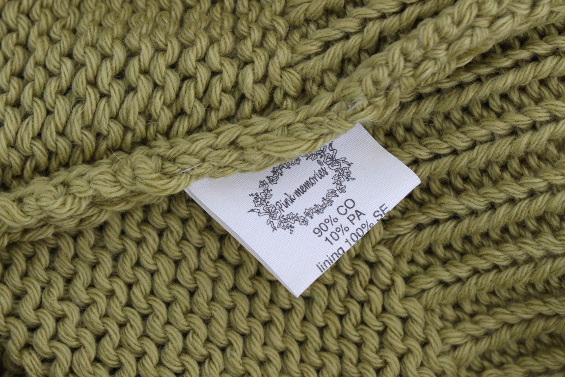 PINK MEMORIES Green Cotton Blend Knitted Sleeveless Sweater $216.00 PINK MEMORIES Luzworld