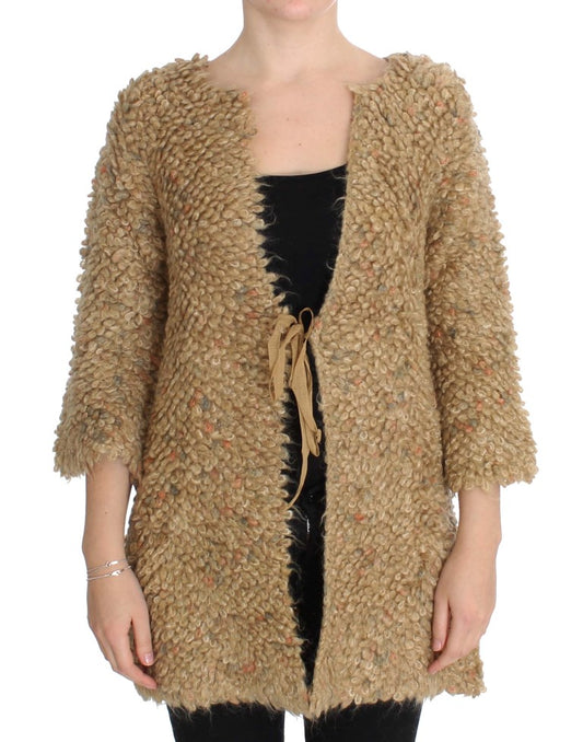 PINK MEMORIES Beige Wool Blend Cape Sweater $698.00 PINK MEMORIES Luzworld