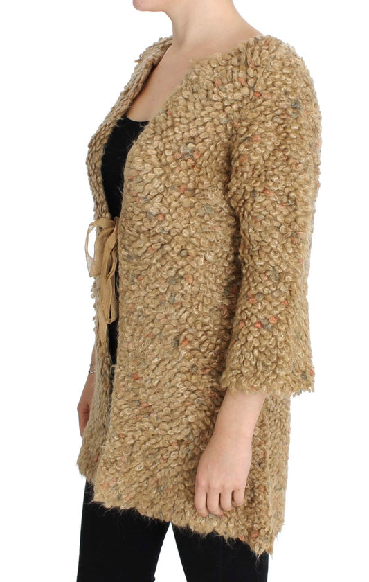 PINK MEMORIES Beige Wool Blend Cape Sweater $698.00 PINK MEMORIES Luzworld