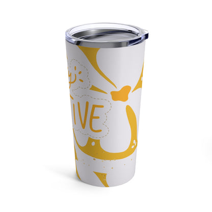 Stay Positive: Gold Tumbler 20oz - Luzworld