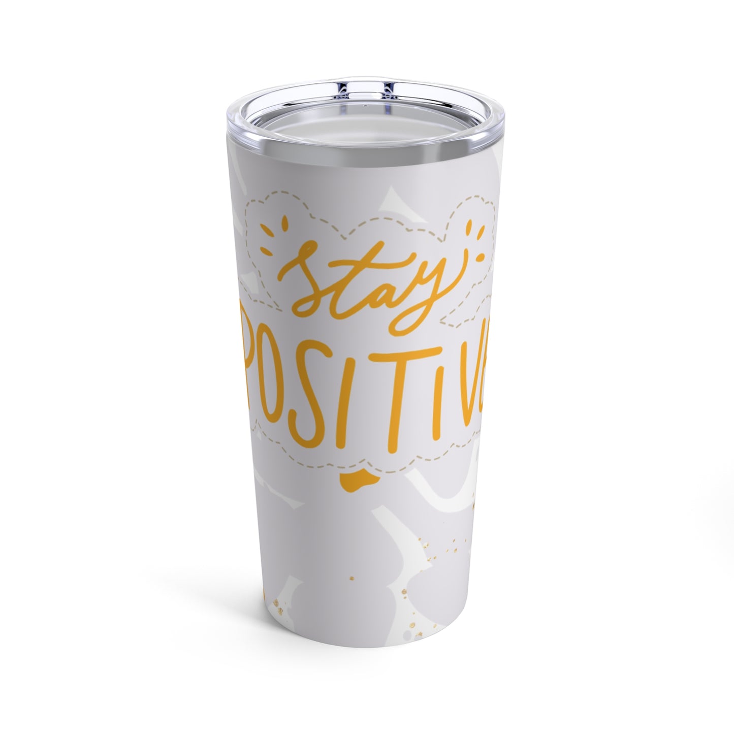 Stay Positive: White Tumbler 20oz - Luzworld