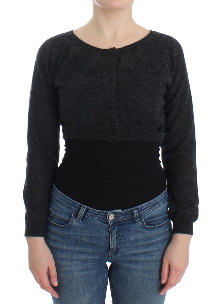 Ermanno Scervino Gray Knit Wool Cardigan Sweater $508.00 Ermanno Scervino Luzworld