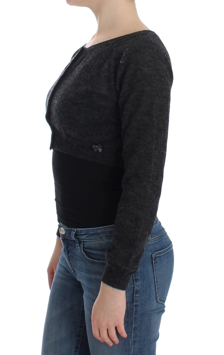 Ermanno Scervino Gray Knit Wool Cardigan Sweater $508.00 Ermanno Scervino Luzworld