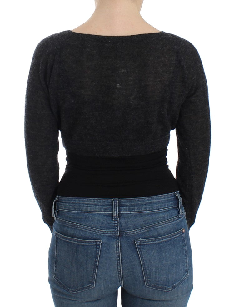 Ermanno Scervino Gray Knit Wool Cardigan Sweater $508.00 Ermanno Scervino Luzworld