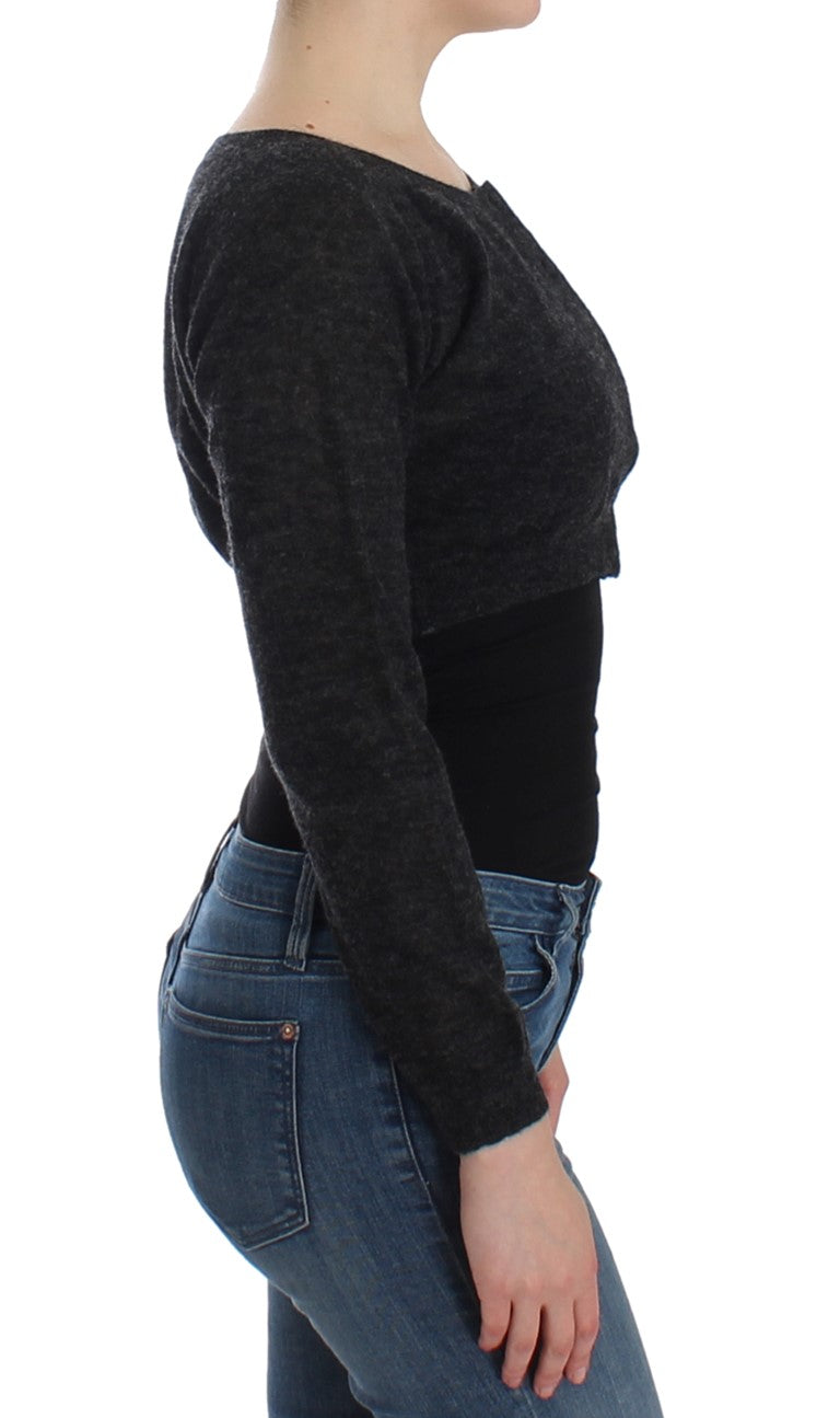 Ermanno Scervino Gray Knit Wool Cardigan Sweater $508.00 Ermanno Scervino Luzworld