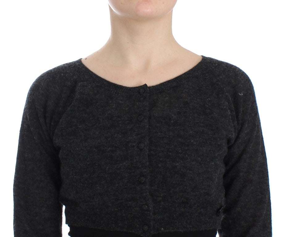 Ermanno Scervino Gray Knit Wool Cardigan Sweater $508.00 Ermanno Scervino Luzworld