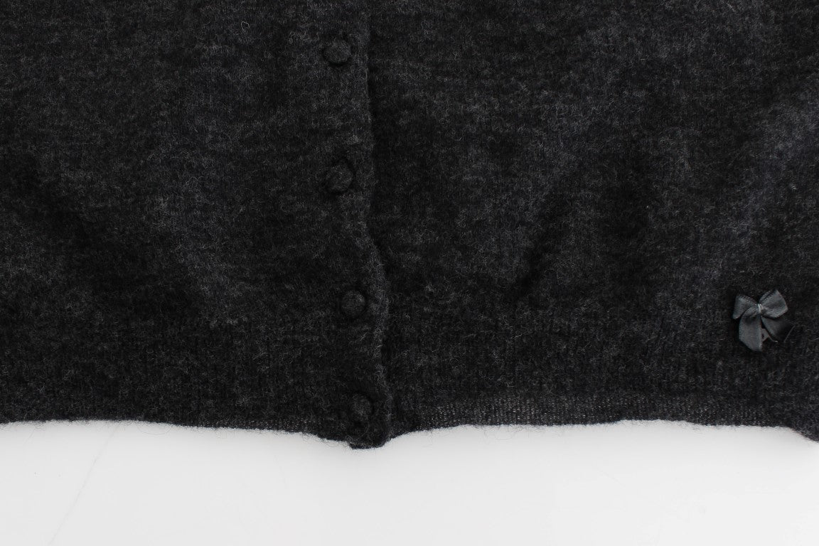 Ermanno Scervino Gray Knit Wool Cardigan Sweater $508.00 Ermanno Scervino Luzworld