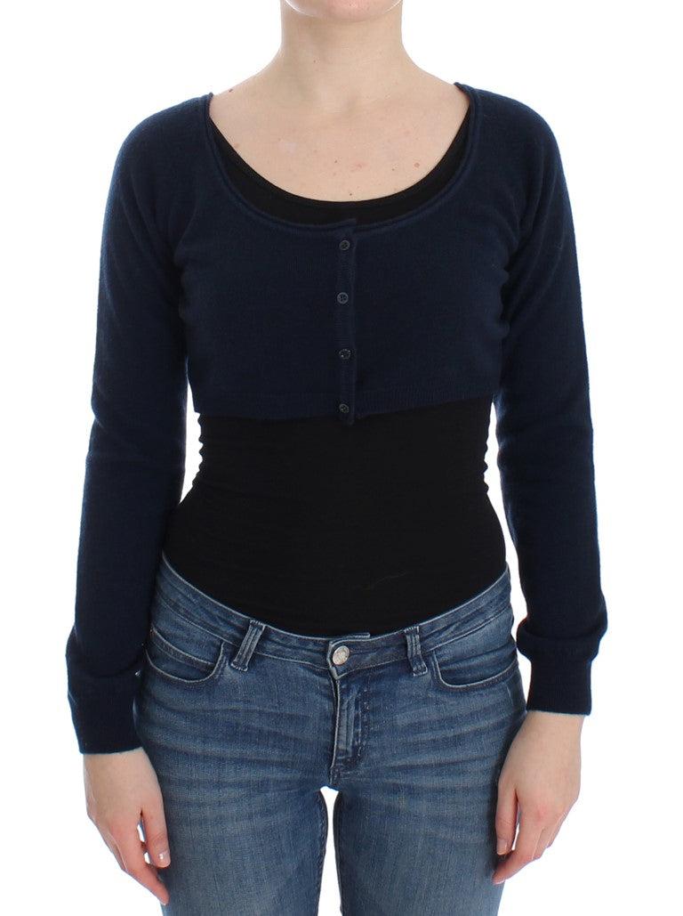 Ermanno Scervino Blue Cashmere Cardigan Sweater $508.00 Ermanno Scervino Luzworld