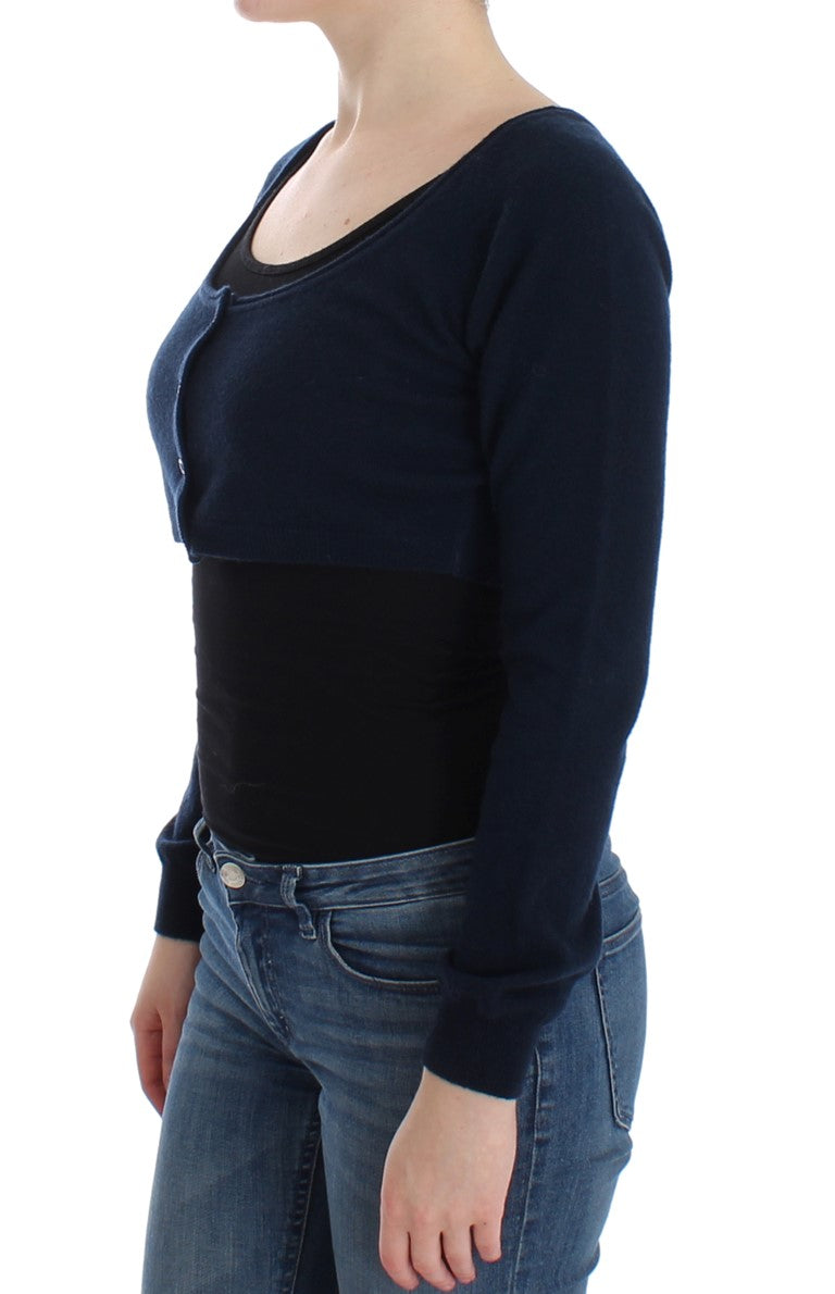 Ermanno Scervino Blue Cashmere Cardigan Sweater $508.00 Ermanno Scervino Luzworld