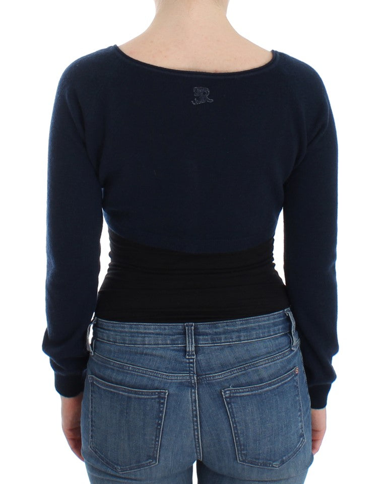 Ermanno Scervino Blue Cashmere Cardigan Sweater $508.00 Ermanno Scervino Luzworld