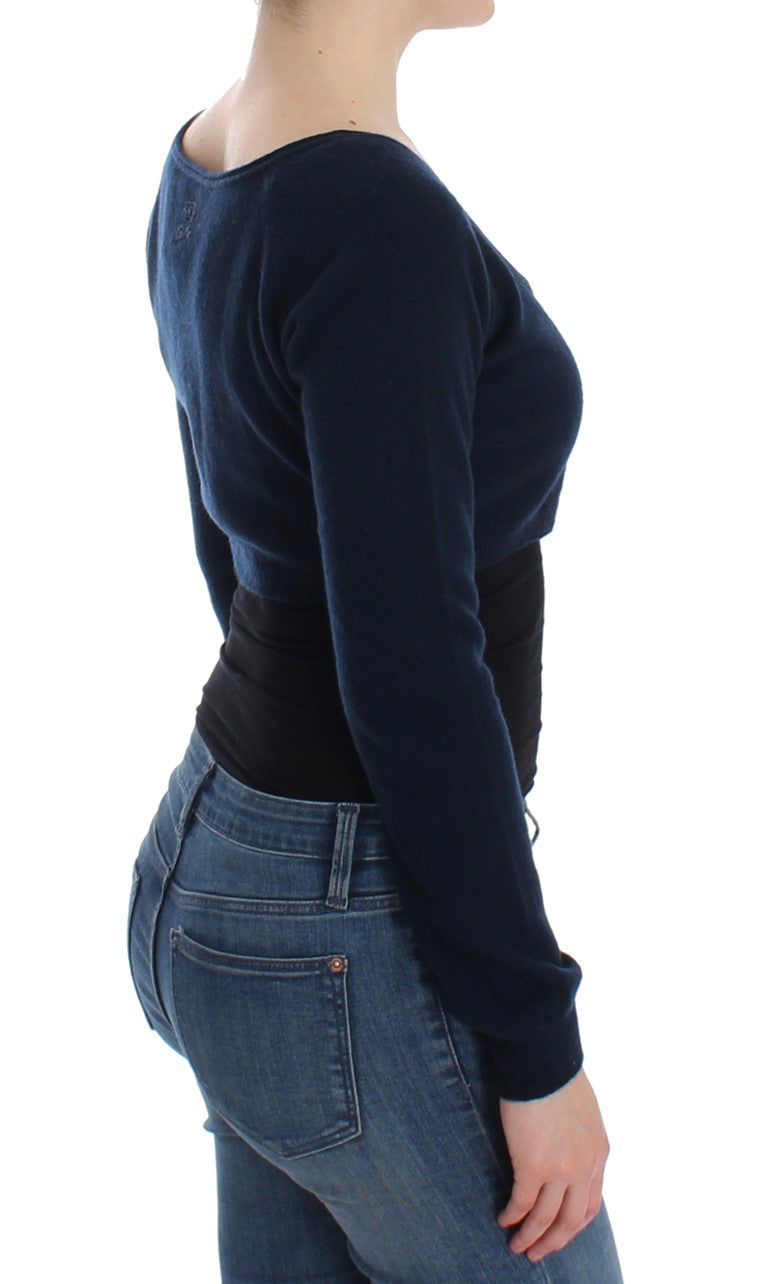 Ermanno Scervino Blue Cashmere Cardigan Sweater $508.00 Ermanno Scervino Luzworld