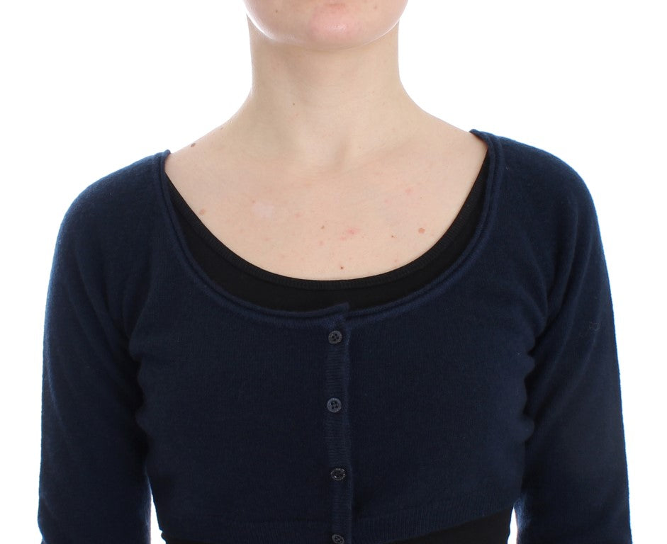 Ermanno Scervino Blue Cashmere Cardigan Sweater $508.00 Ermanno Scervino Luzworld