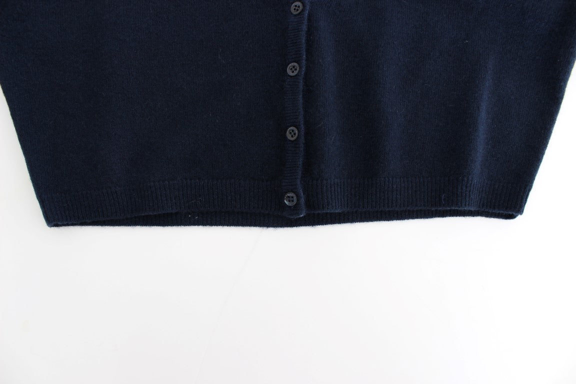 Ermanno Scervino Blue Cashmere Cardigan Sweater $508.00 Ermanno Scervino Luzworld