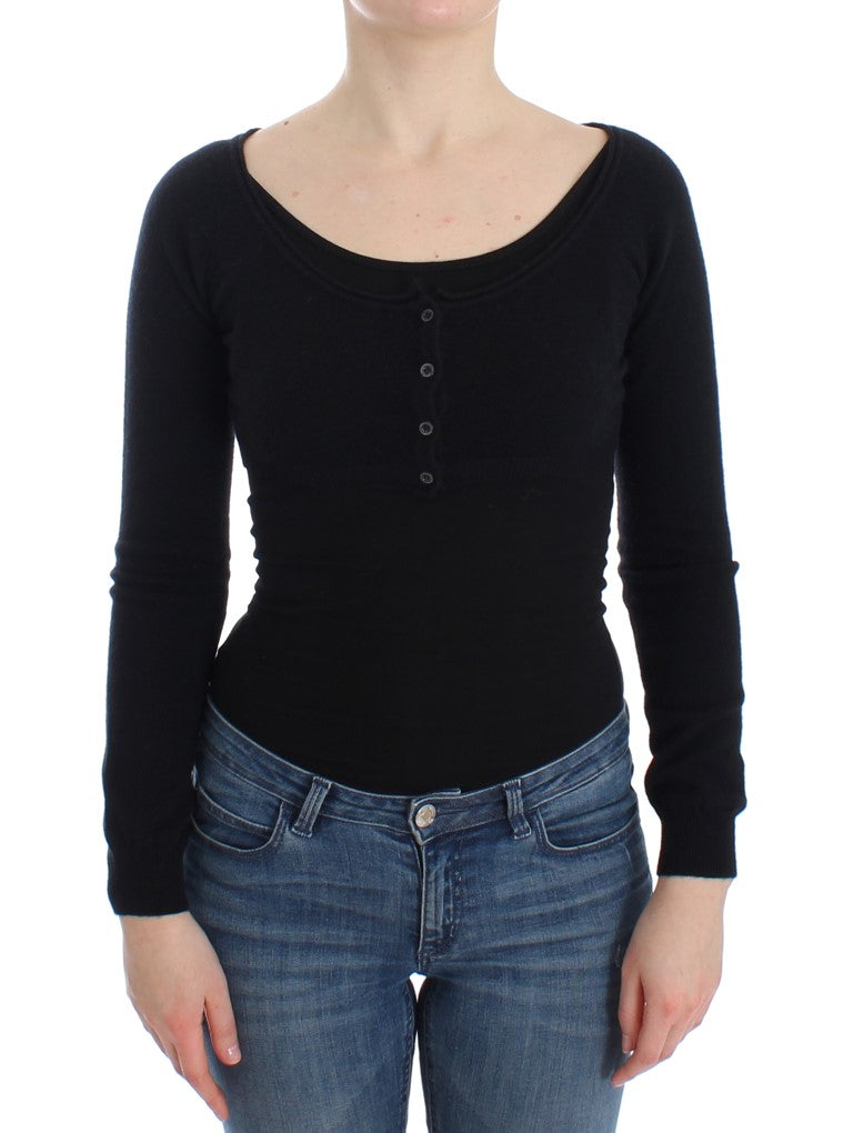 Ermanno Scervino Black Cashmere Cardigan Sweater $508.00 Ermanno Scervino Luzworld