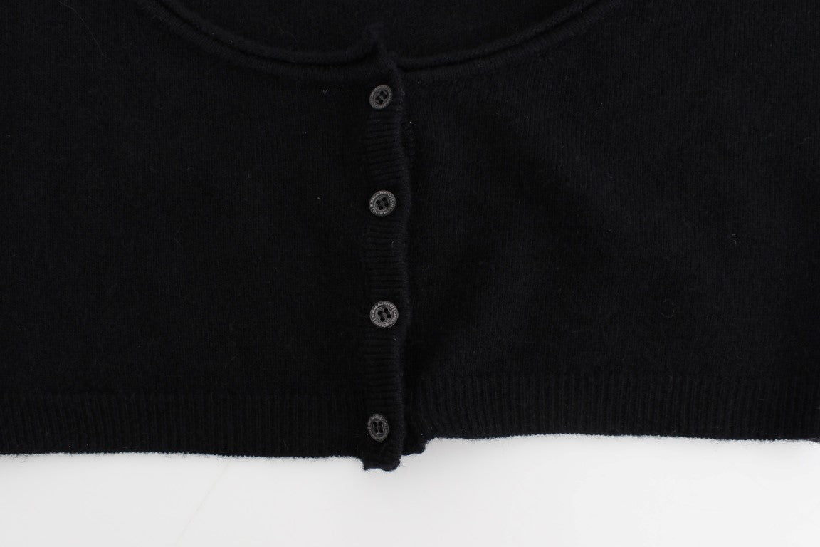 Ermanno Scervino Black Cashmere Cardigan Sweater $508.00 Ermanno Scervino Luzworld