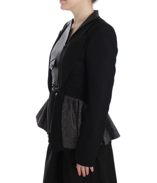 KAALE SUKTAE Black Short Blazer Coat Biker Jacket $2264.00 KAALE SUKTAE Luzworld