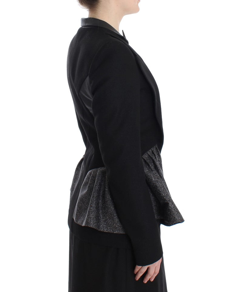 KAALE SUKTAE Black Short Blazer Coat Biker Jacket $2264.00 KAALE SUKTAE Luzworld