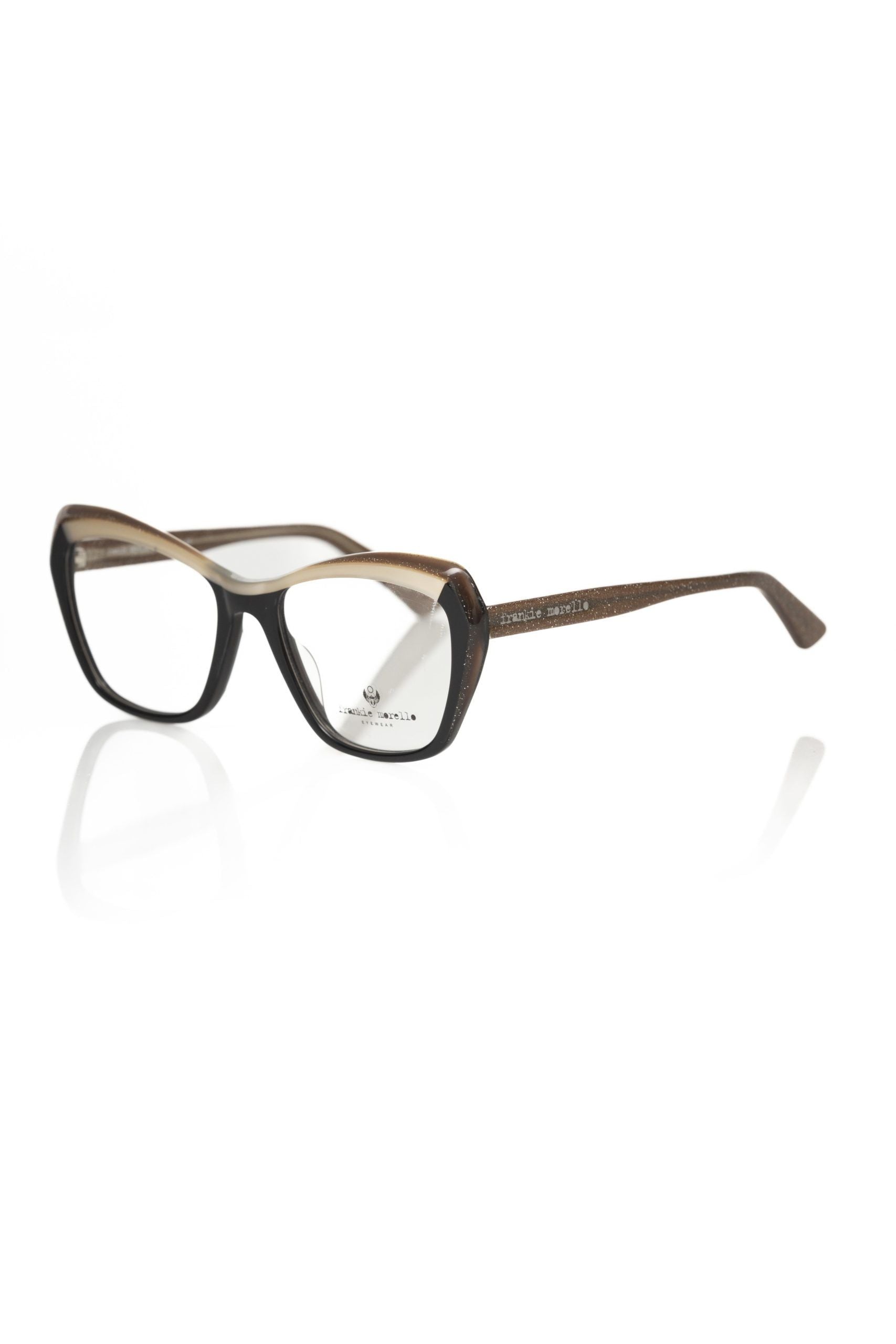 Frankie Morello Black Acetate Women's Eyeglass Frame $214.00 Frankie Morello Luzworld