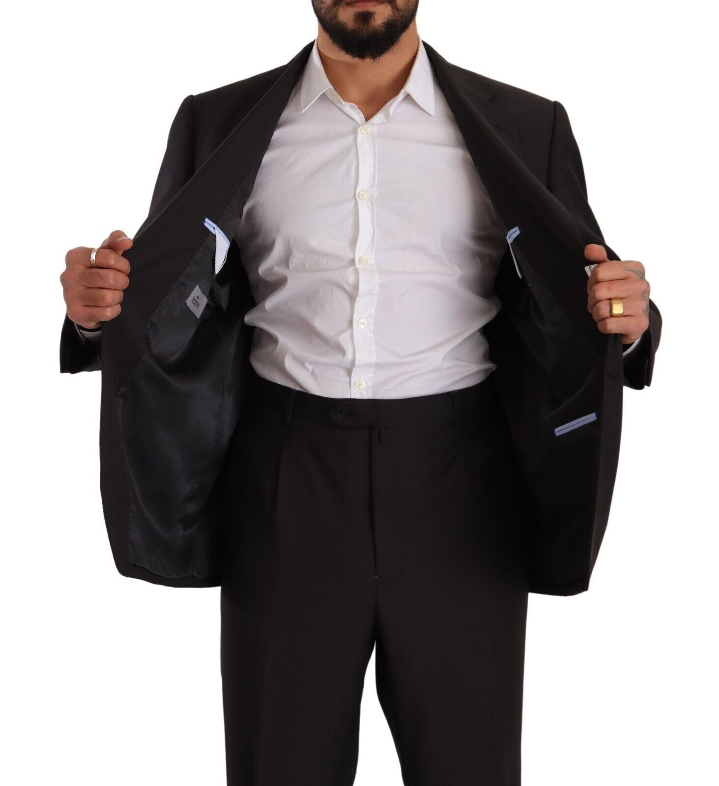 Domenico Tagliente Gray Polyester Single Breasted Formal Suit $611.00 Domenico Tagliente Luzworld