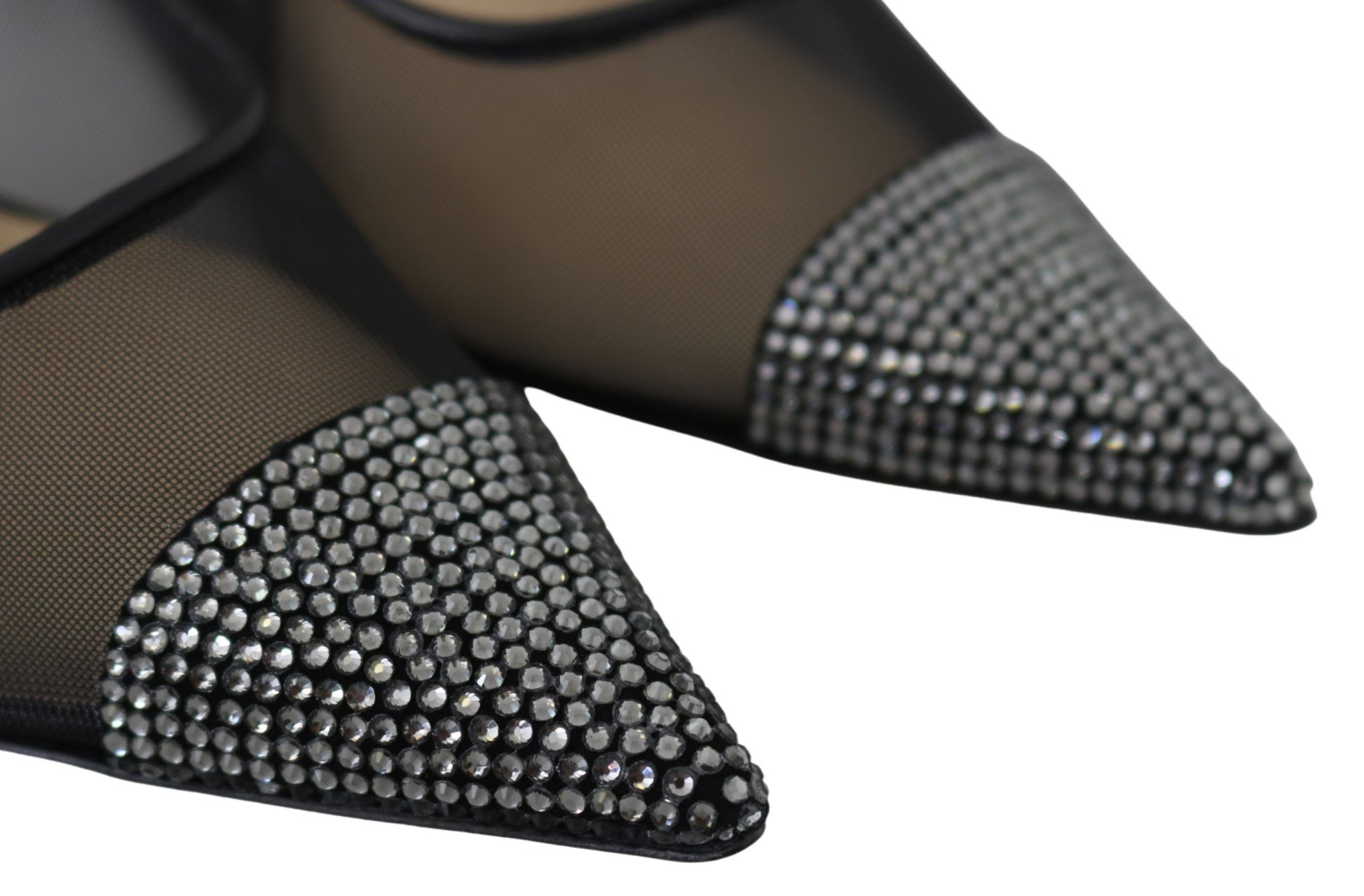 Jimmy Choo Elegant Black Mesh Crystal Pumps $1268.00 Jimmy Choo Luzworld