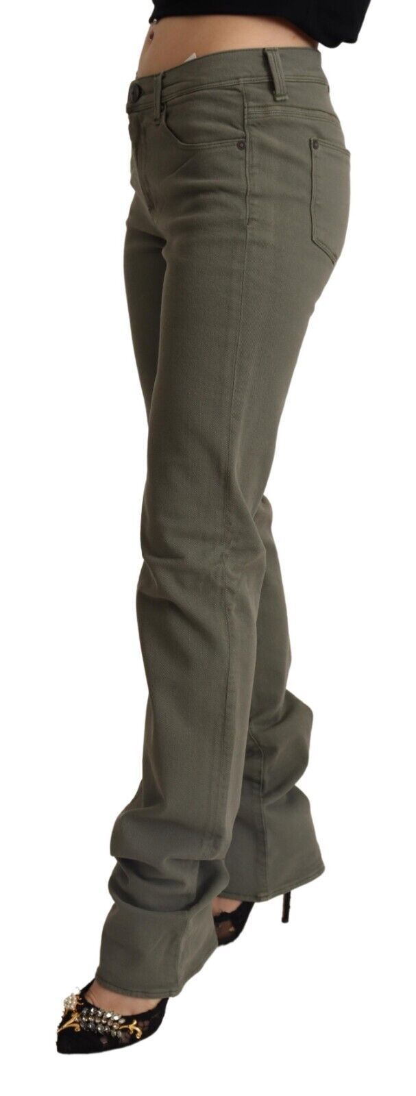 Ermanno Scervino Gray Low Waist Cotton Skinny Denim Trouser Jeans $805.00 Ermanno Scervino Luzworld