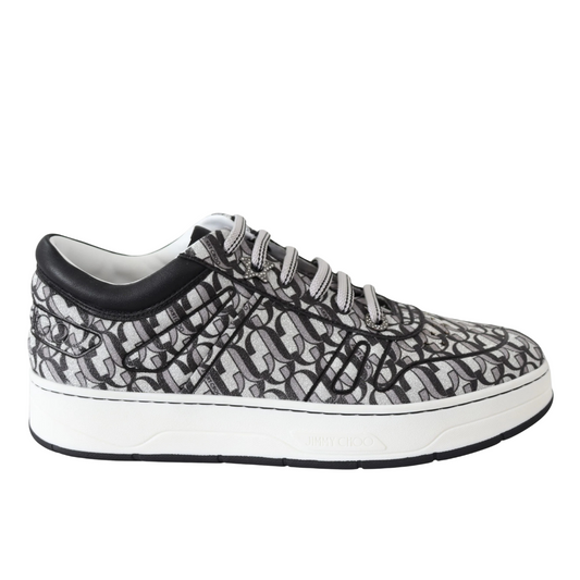 Black and white patterned sneaker on a white background