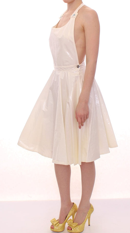 Licia Florio White Halterneck Knee Length Tea Dress $672.00 Licia Florio Luzworld