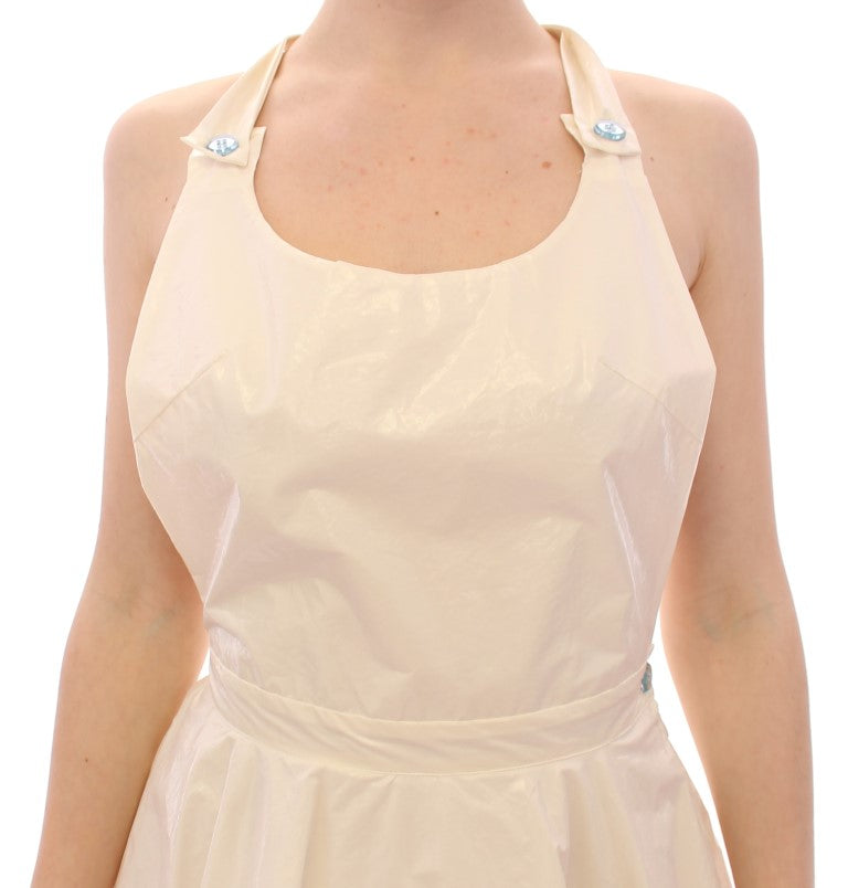 Licia Florio White Halterneck Knee Length Tea Dress $672.00 Licia Florio Luzworld