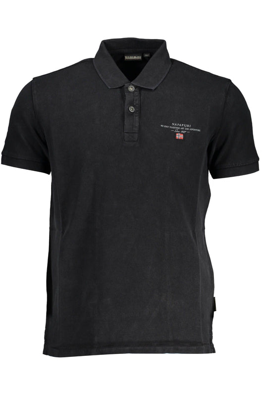 Napapijri Classic Black Embroidered Polo Shirt $163.00 Napapijri Luzworld