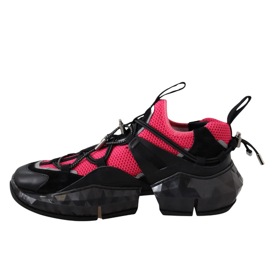 Jimmy Choo Electric Elegance Leather Mesh Sneakers