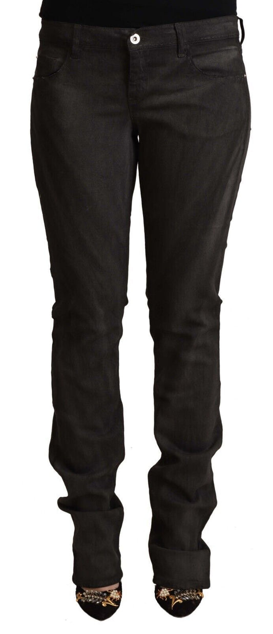 Costume National Black Cotton Mid Waist Skinny Pants $611.00 Costume National Luzworld
