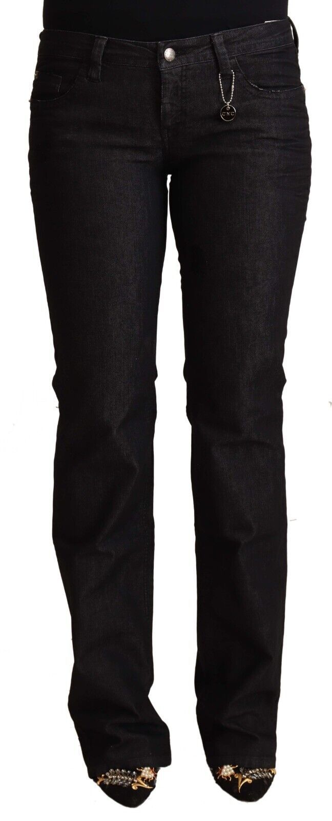 Costume National Black Cotton Low Waist Skinny Jeans $594.00 Costume National Luzworld