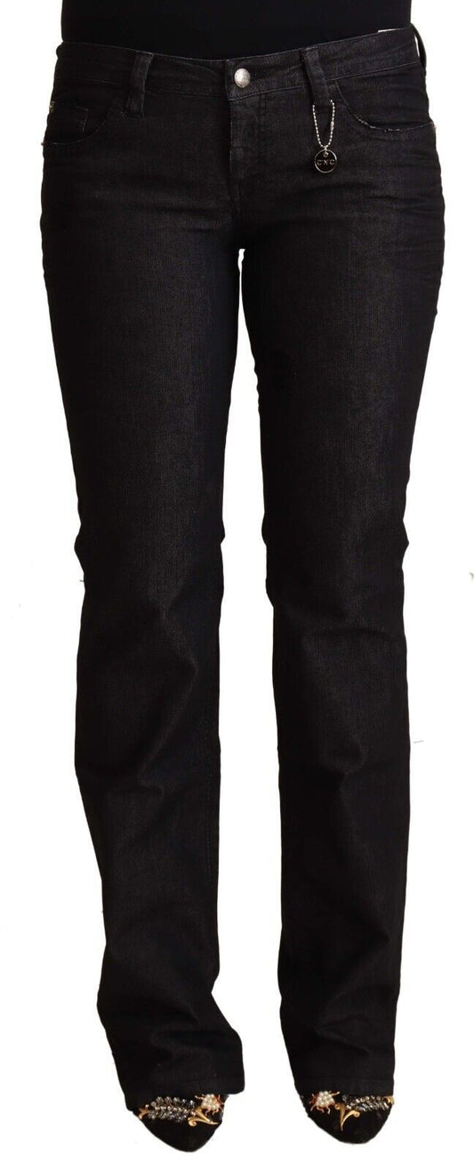 Costume National Black Cotton Low Waist Skinny Jeans $594.00 Costume National Luzworld