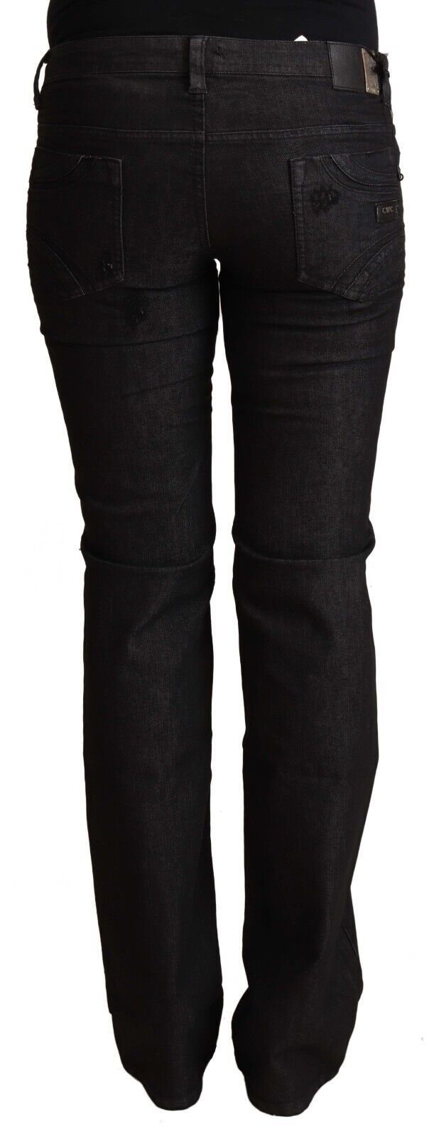 Costume National Black Cotton Low Waist Skinny Jeans $594.00 Costume National Luzworld