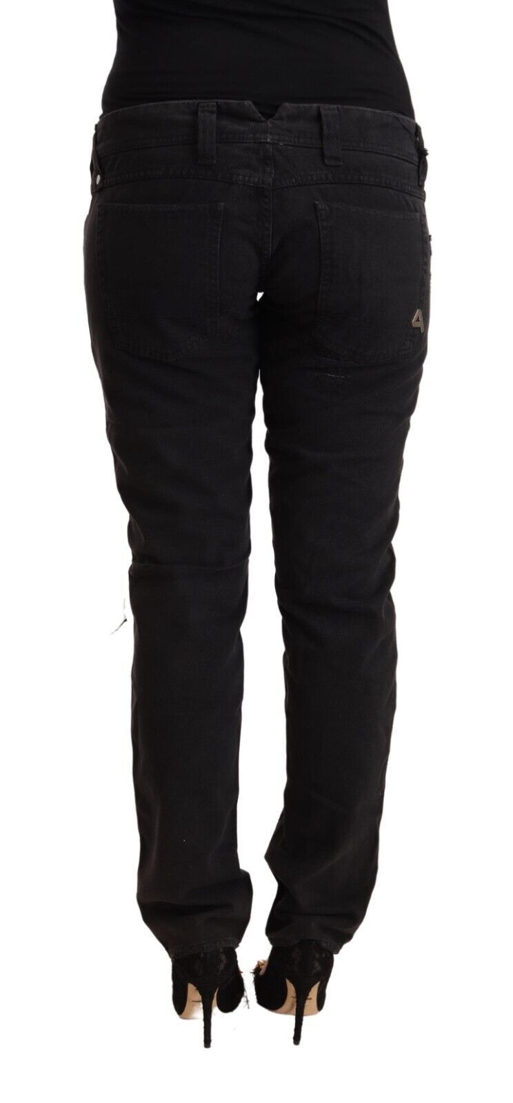CYCLE Black Cotton Distressed Low Waist Slim Fit Denim Jeans $547.00 CYCLE Luzworld