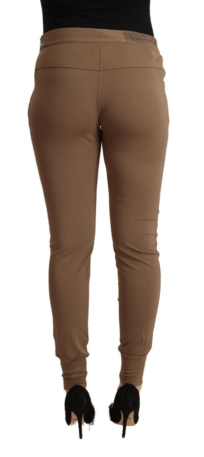 Scervino Street Brown Viscose Mid Waist Slim Tapered Pants $737.00 Scervino Street Luzworld