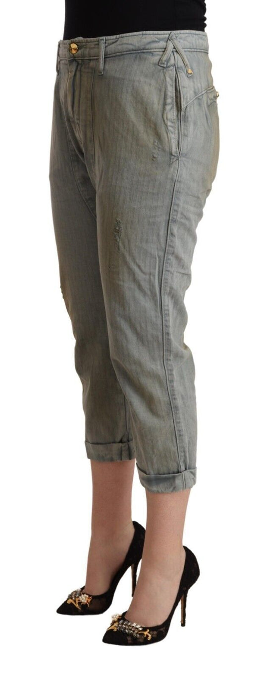 CYCLE Gray 100% Cotton Mid Waist Skinny Cropped Pants $280.00 CYCLE Luzworld