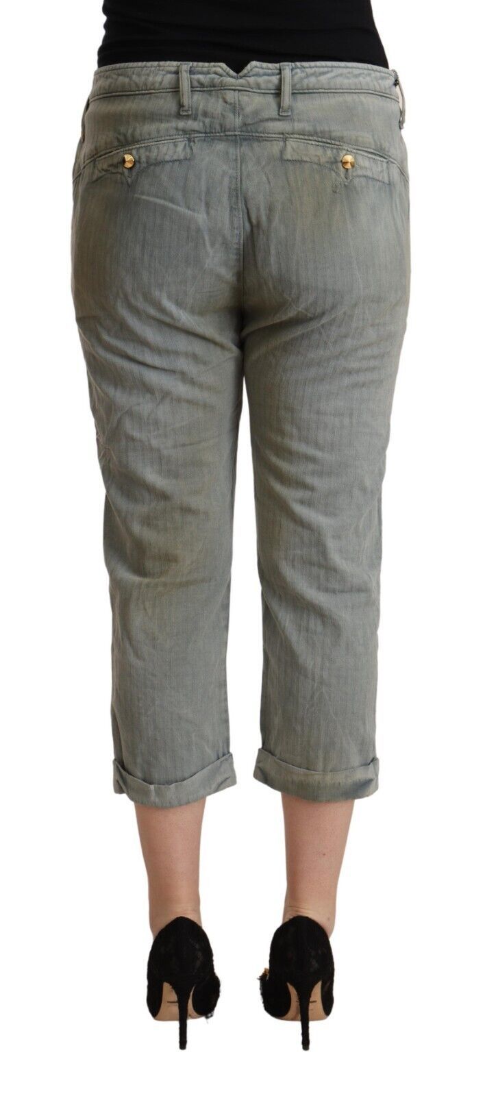 CYCLE Gray 100% Cotton Mid Waist Skinny Cropped Pants $280.00 CYCLE Luzworld