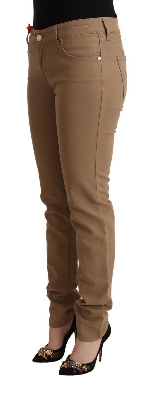 Jacob Cohen Brown Cotton Stretch Mid Waist Skinny Pants $1454.00 Jacob Cohen Luzworld
