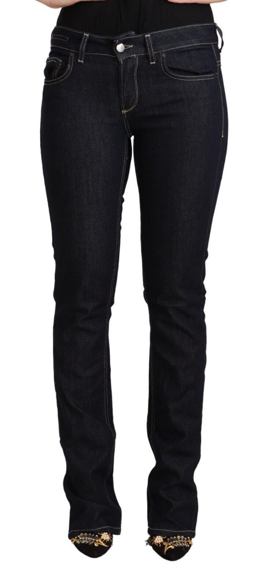 GF Ferre Black Cotton Stretch Low Waist Skinny Denim Jeans $584.00 GF Ferre Luzworld