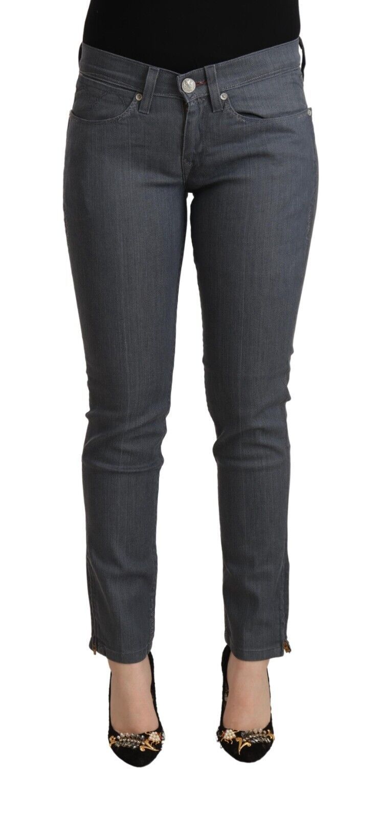 Levi's Gray Cotton Low Waist Skinny Denim Jeans $280.00 Levi's Luzworld