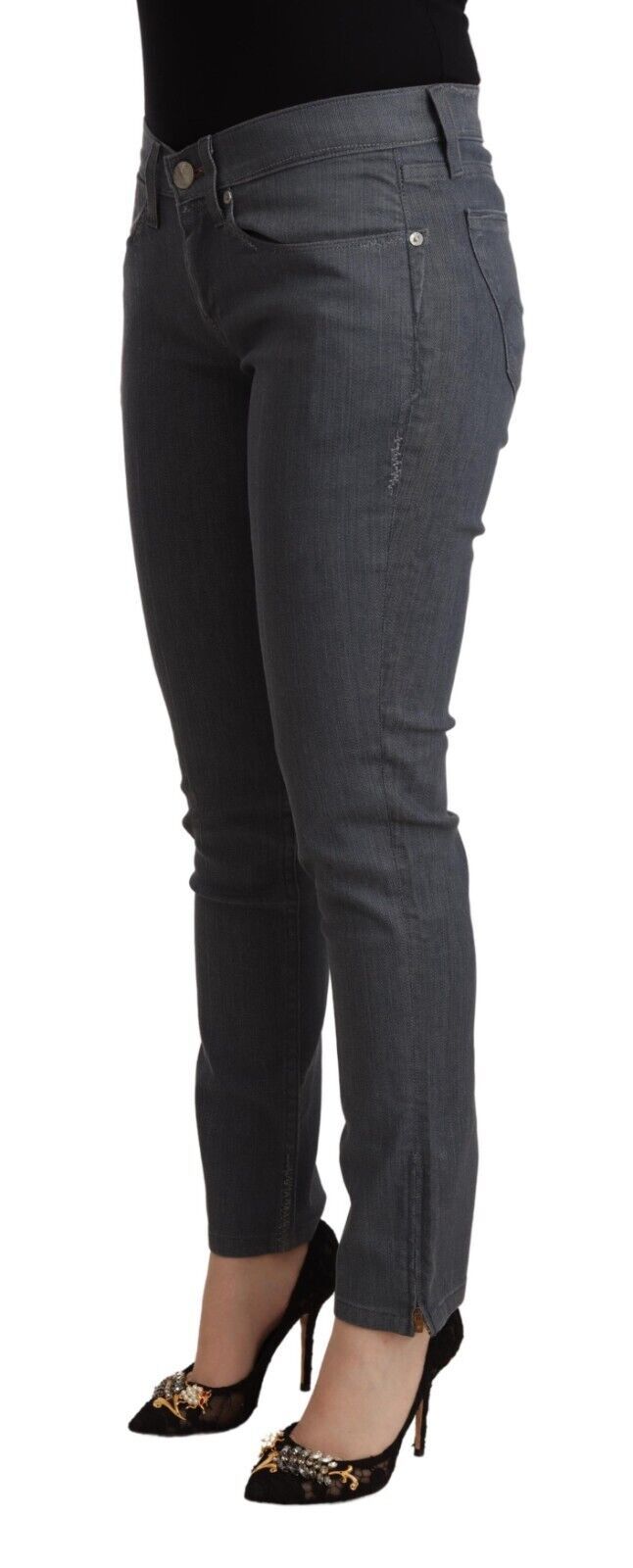 Levi's Gray Cotton Low Waist Skinny Denim Jeans $280.00 Levi's Luzworld